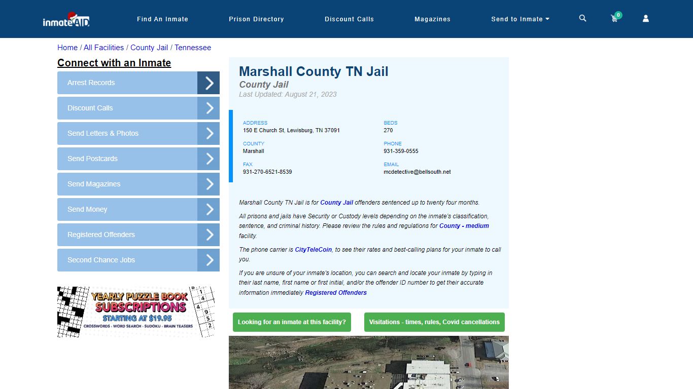 Marshall County TN Jail - Inmate Locator - Lewisburg, TN